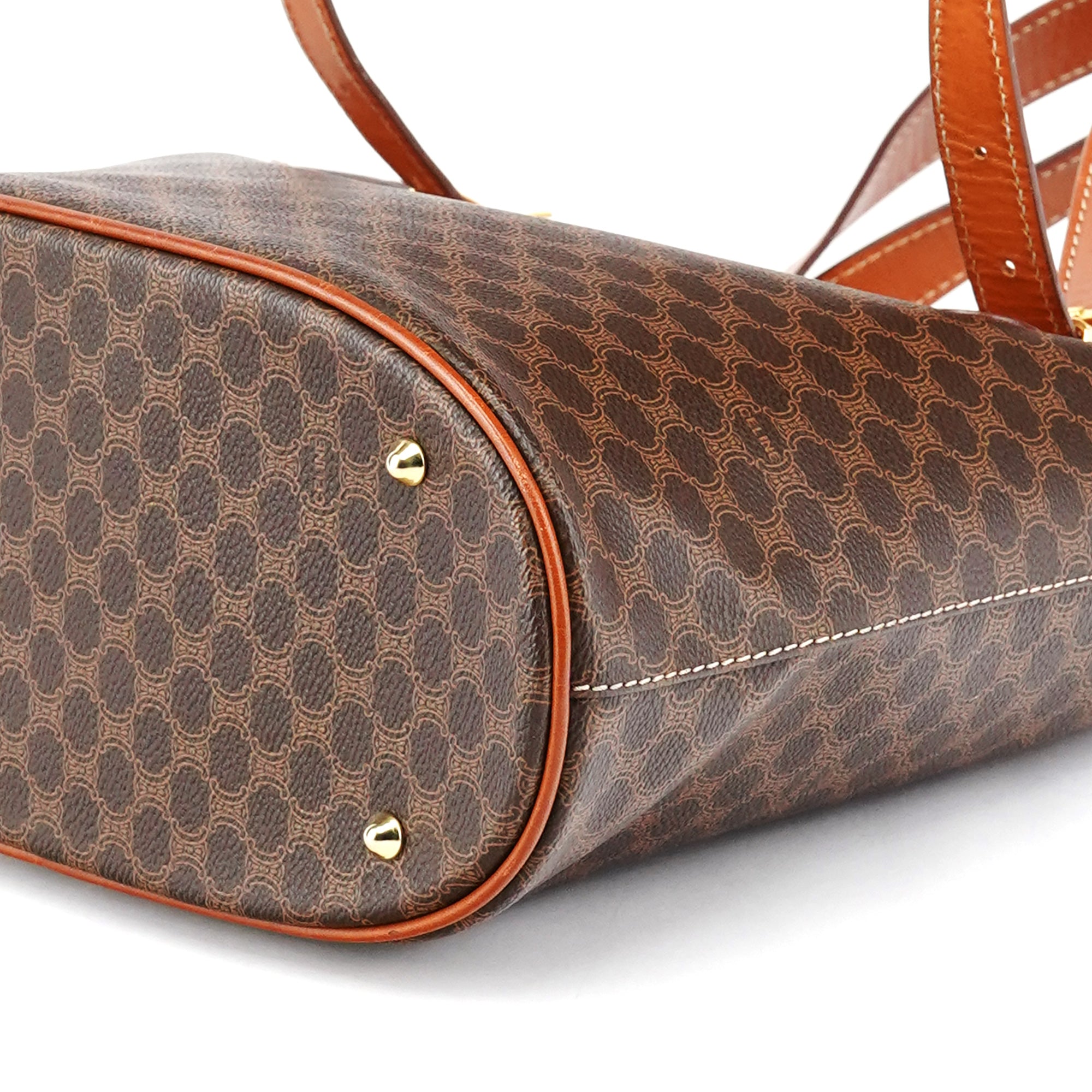 Celine Brown Triumphe Monogram Tote Bag