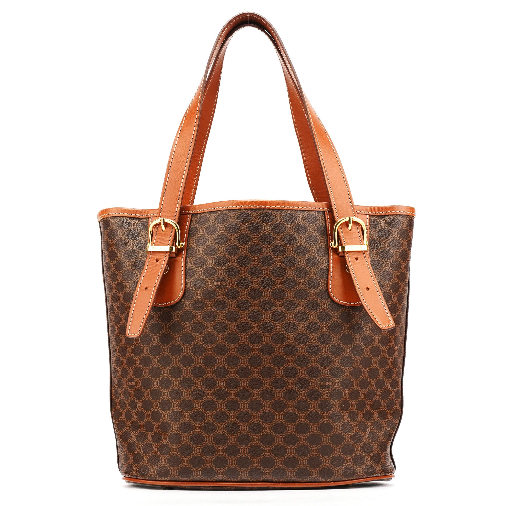 Celine Brown Triumphe Monogram Tote Bag
