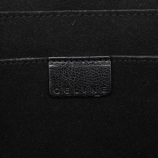 Celine Brown White Boogie Calfhair Tote Bag