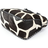 Celine Brown White Boogie Calfhair Tote Bag