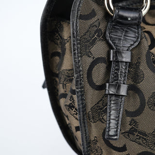 Celine C Monogram Leather Bittersweet Bag