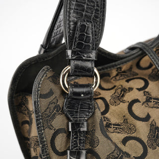 Celine C Monogram Leather Bittersweet Bag