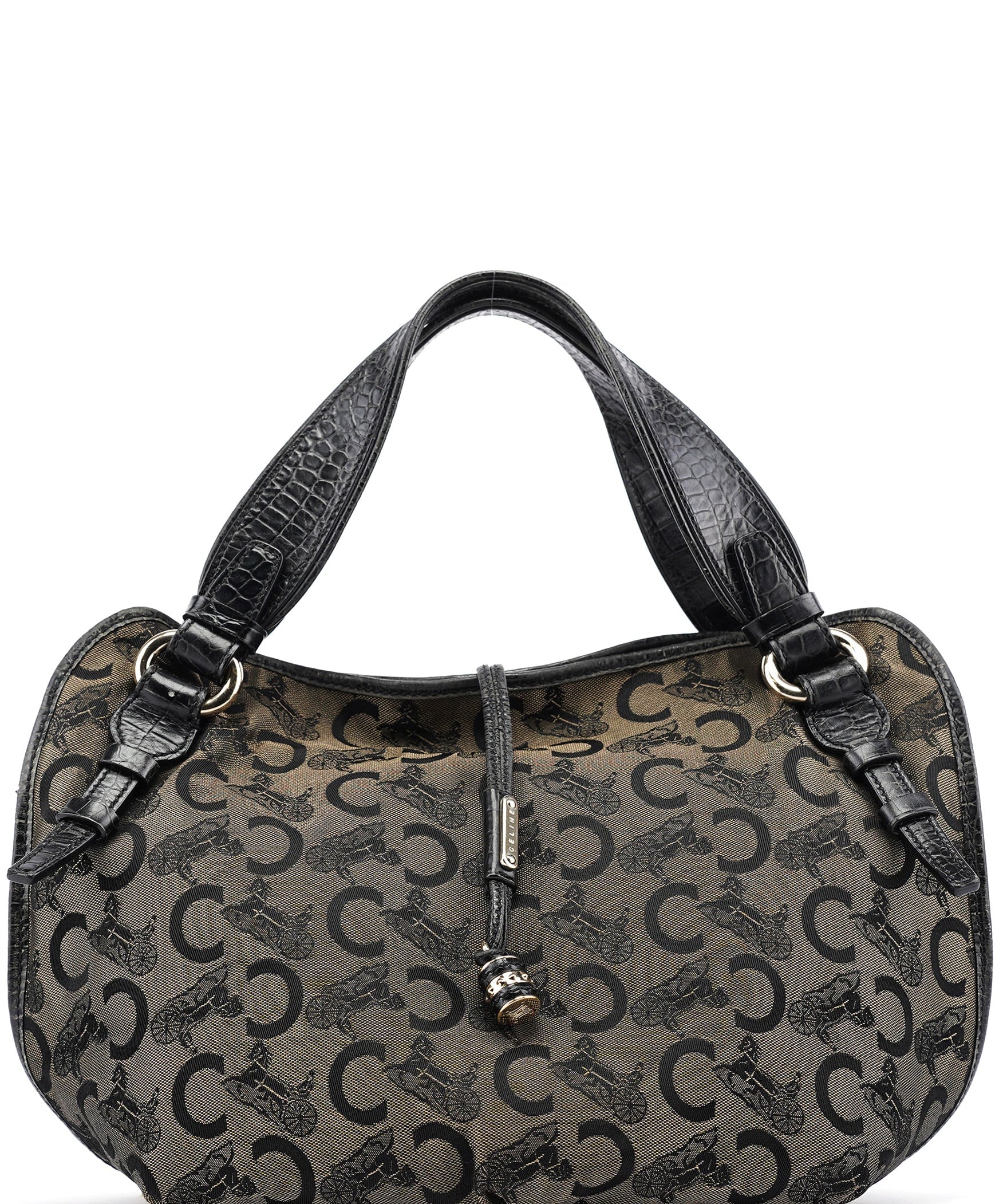 Celine C Monogram Leather Bittersweet Bag