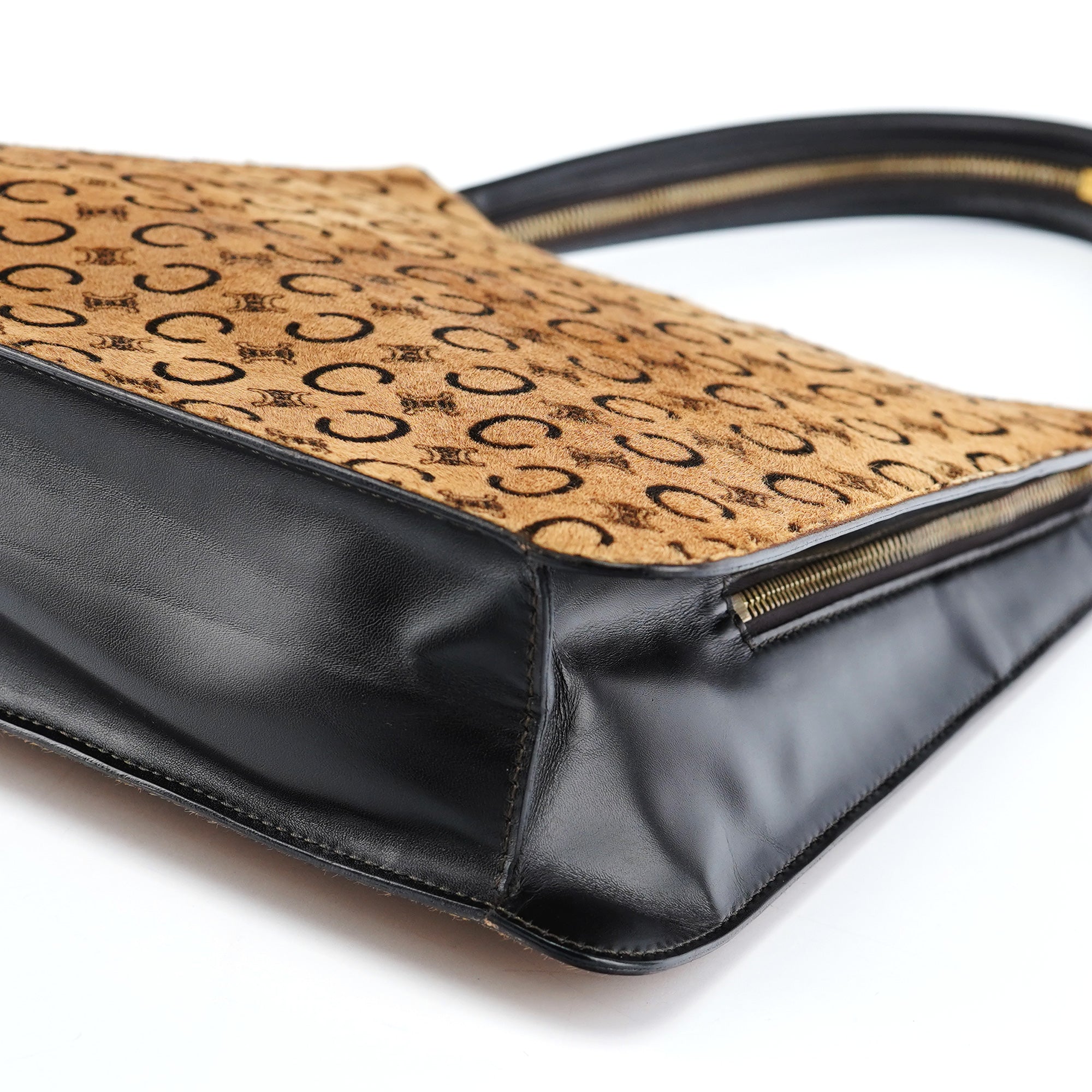 Celine Macadam Tote Bag aus Ponyhaar in Camel