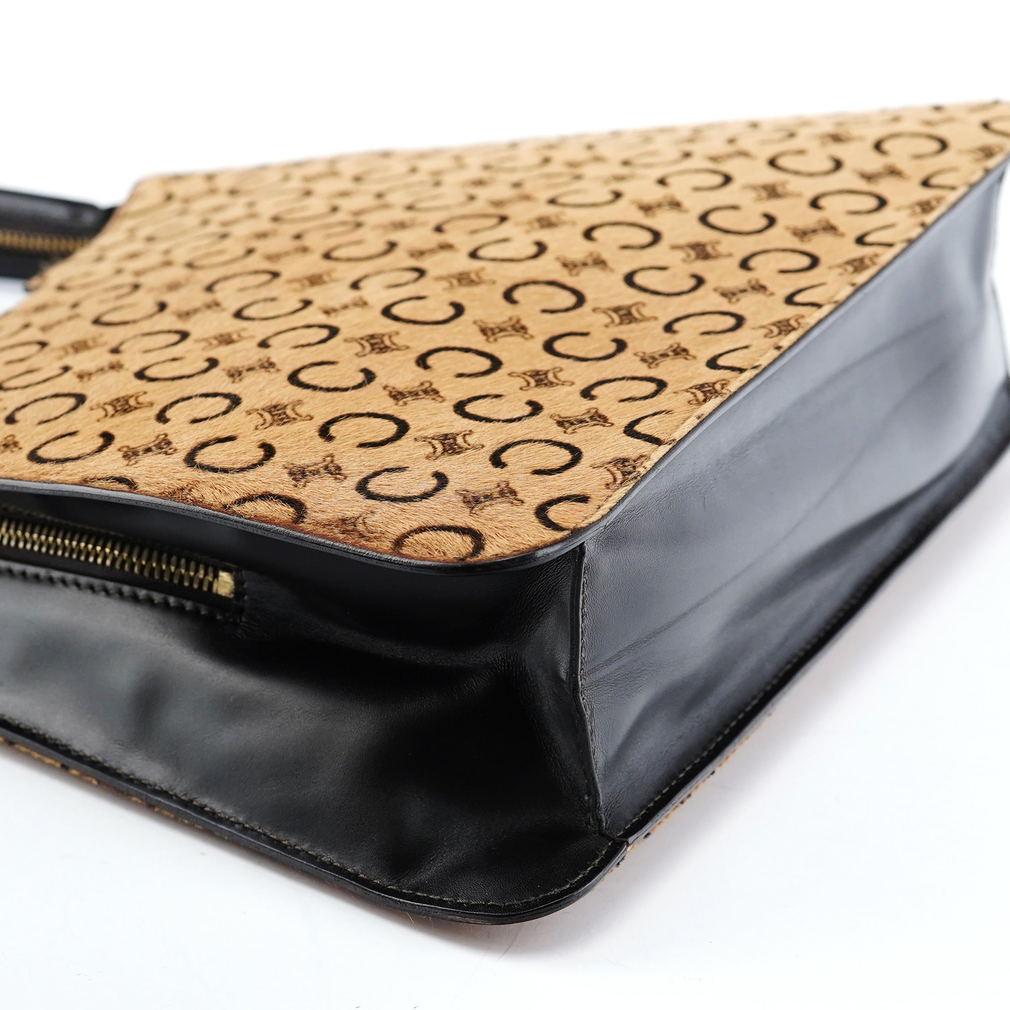 Celine Macadam Tote Bag aus Ponyhaar in Camel