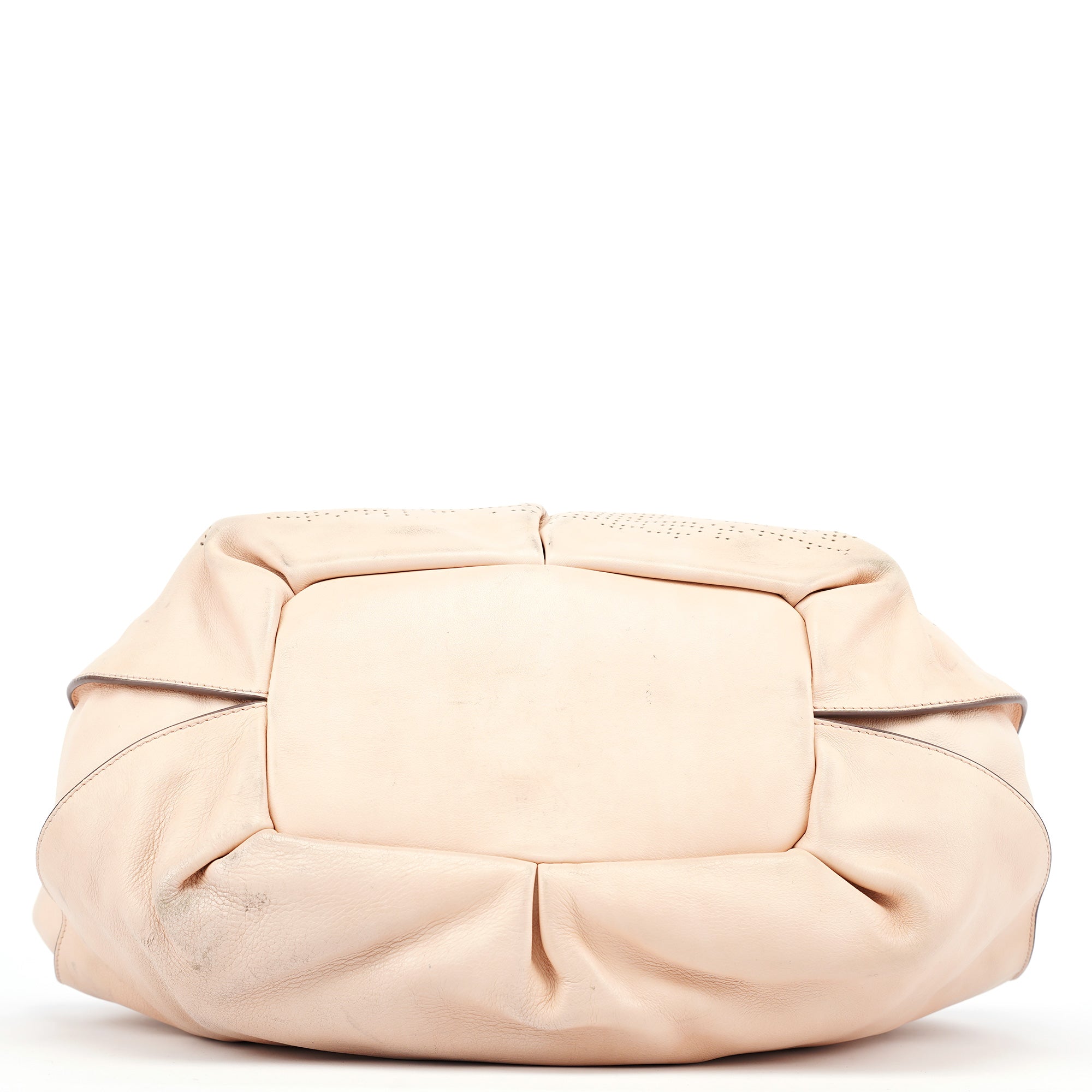Celine Sac porté épaule Bittersweet en cuir perforé crème