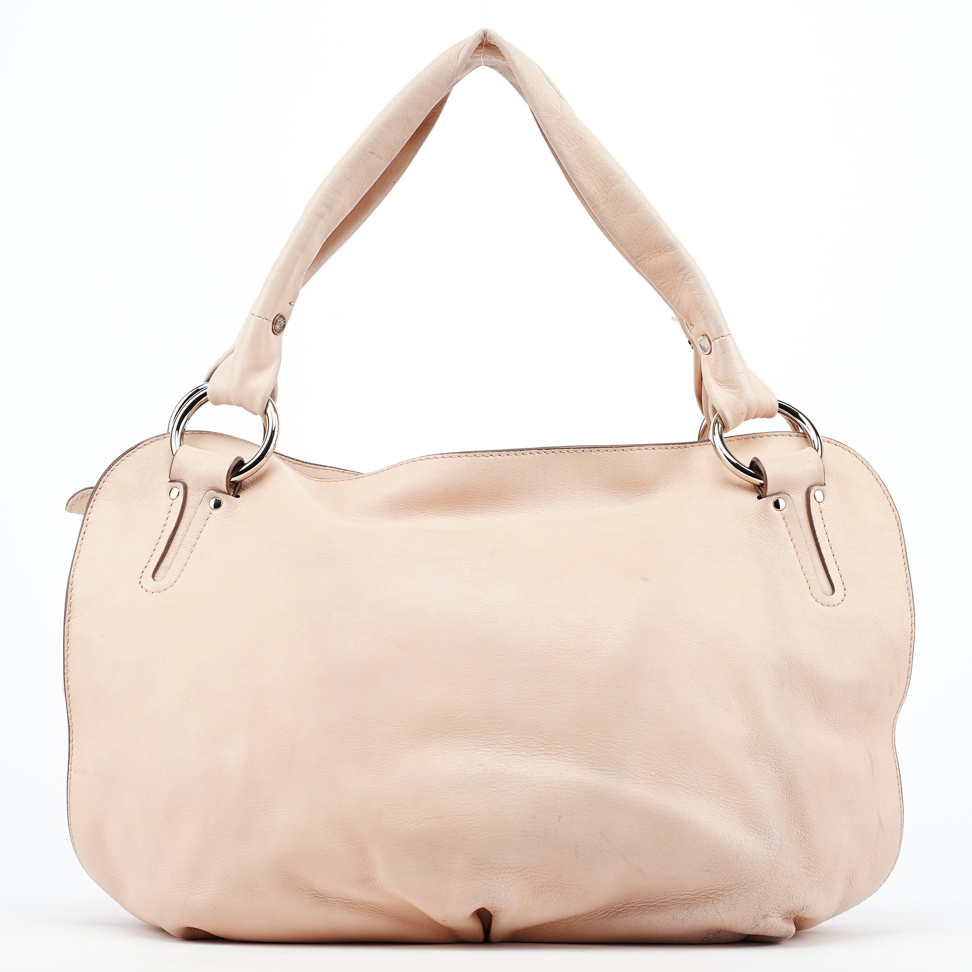 Celine Sac porté épaule Bittersweet en cuir perforé crème