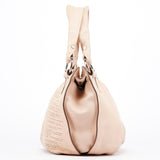 Celine Sac porté épaule Bittersweet en cuir perforé crème