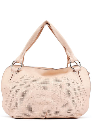 Celine Cream Perforated Leather Bittersweet Shoulder Bag