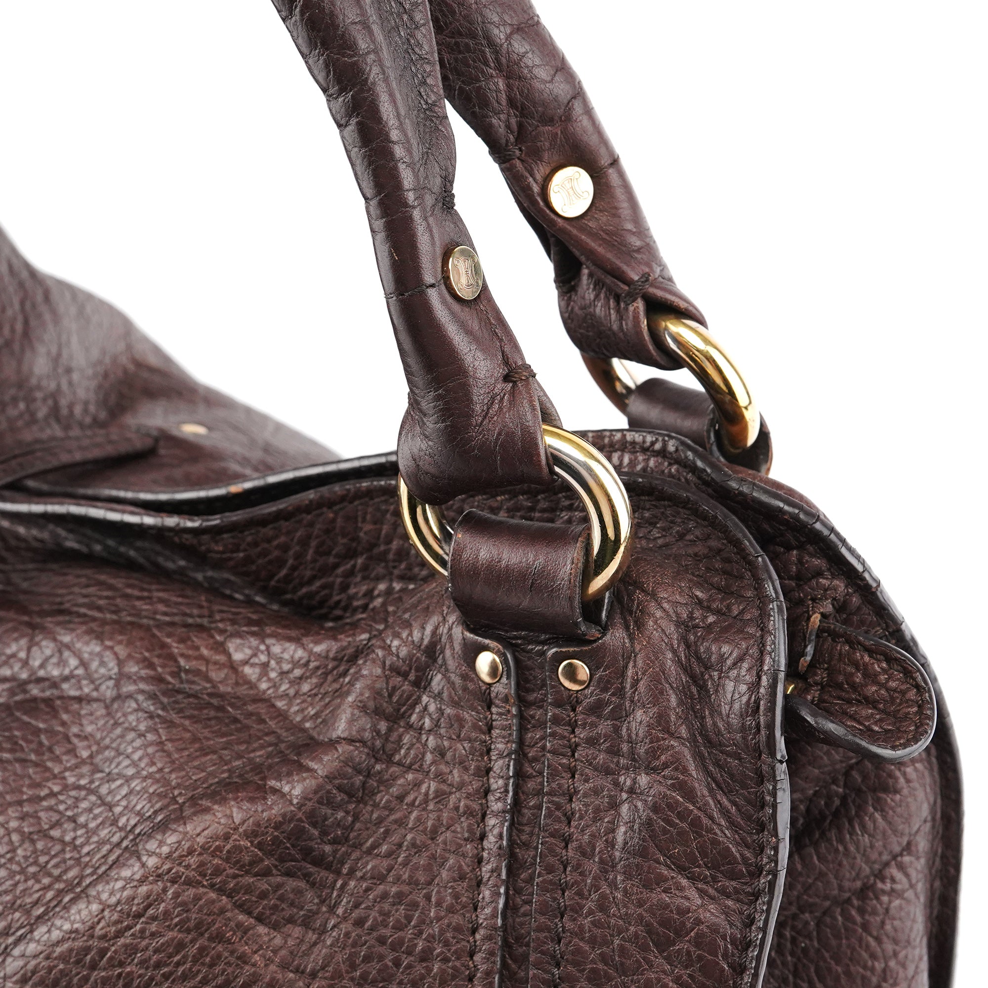 Celine Dark Brown Leather Bittersweet Shoulder Bag