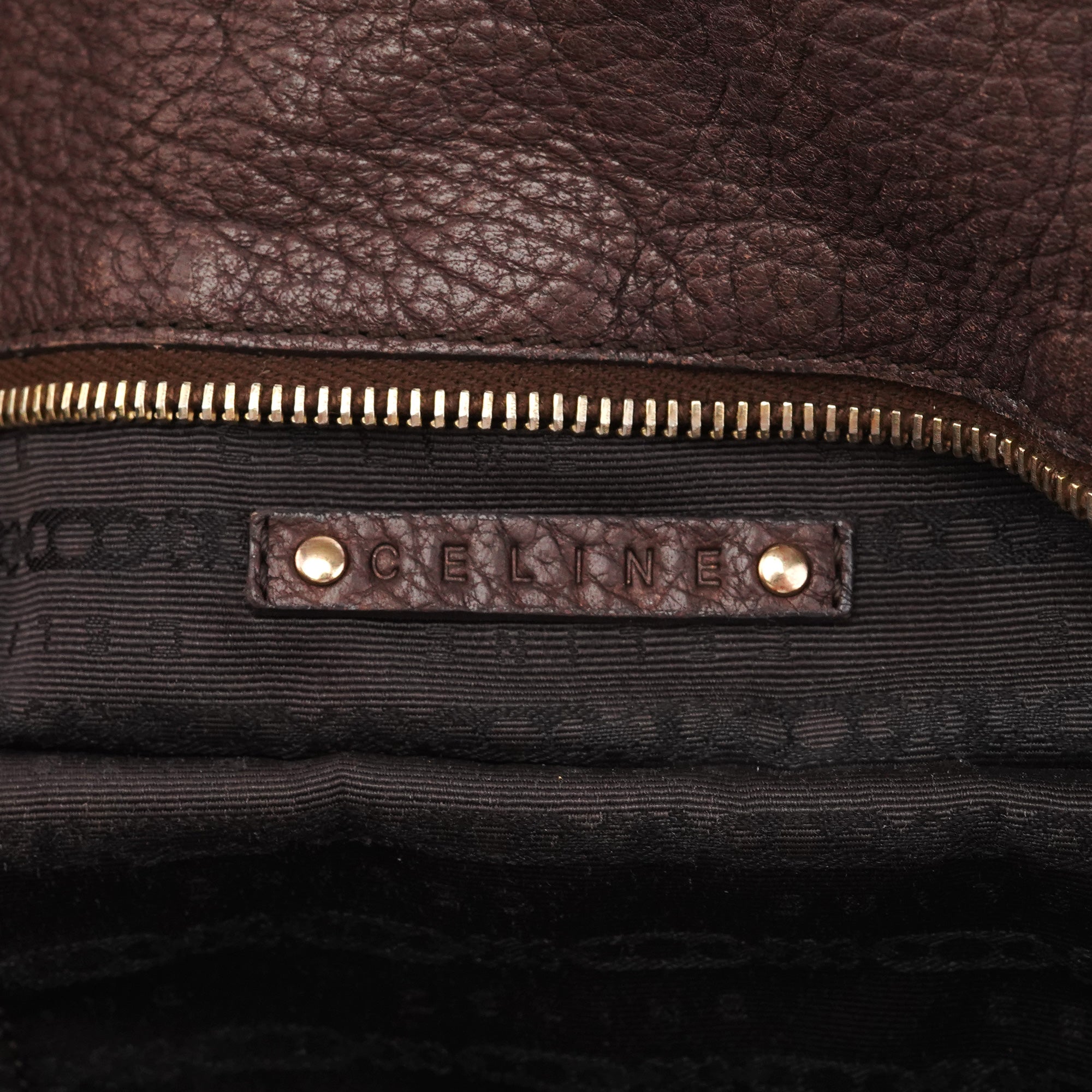 Celine Dark Brown Leather Bittersweet Shoulder Bag