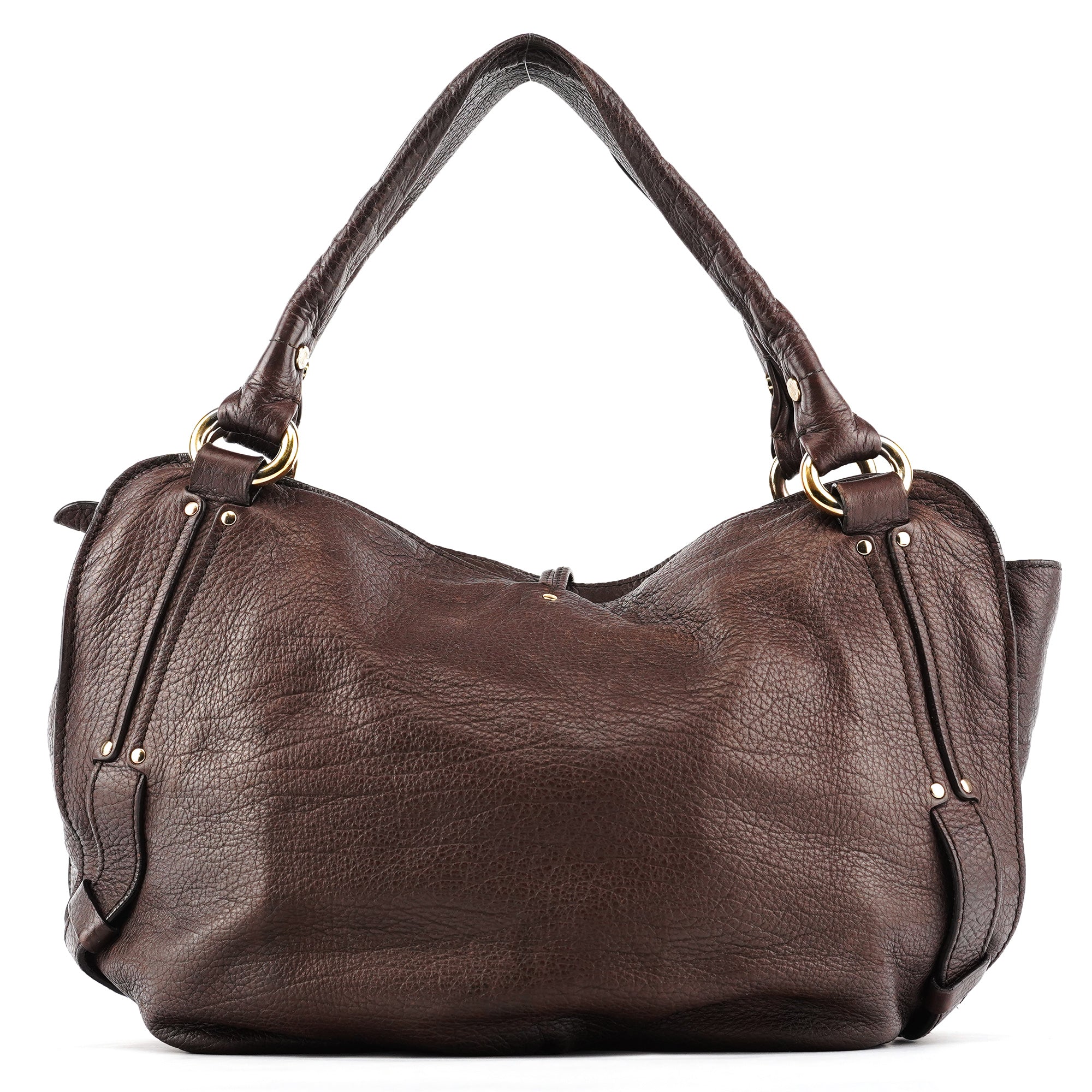 Celine Dark Brown Leather Bittersweet Shoulder Bag