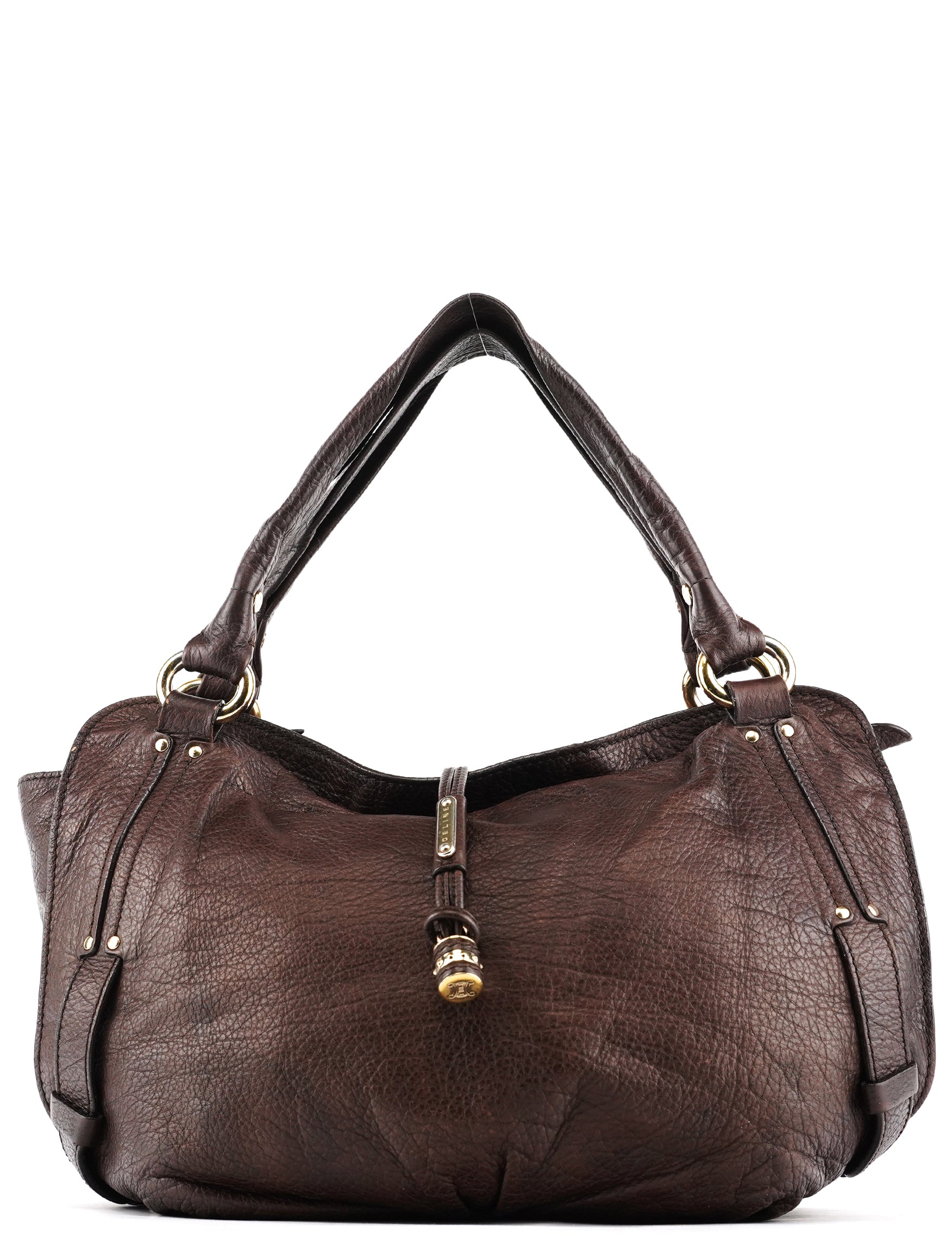 Celine Dark Brown Leather Bittersweet Shoulder Bag