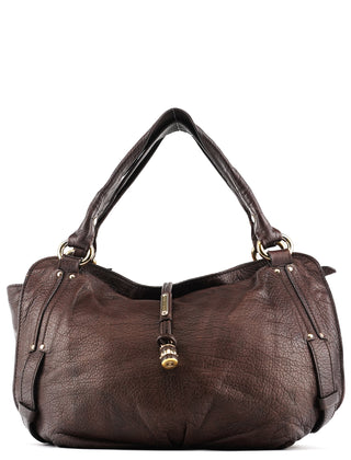 Celine Dark Brown Leather Bittersweet Shoulder Bag