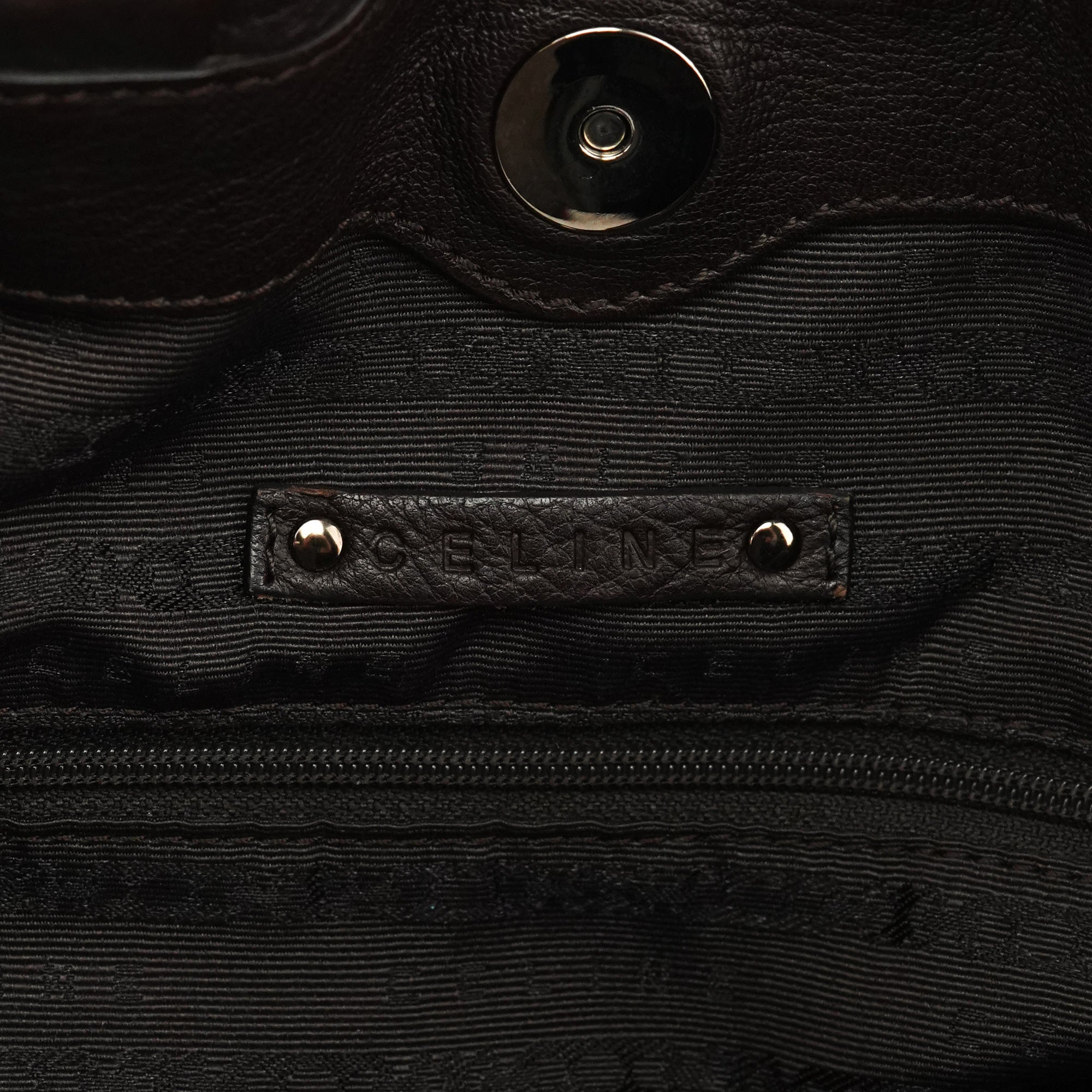 Céline Dark Brown Leather Pillow 2-Way Bag