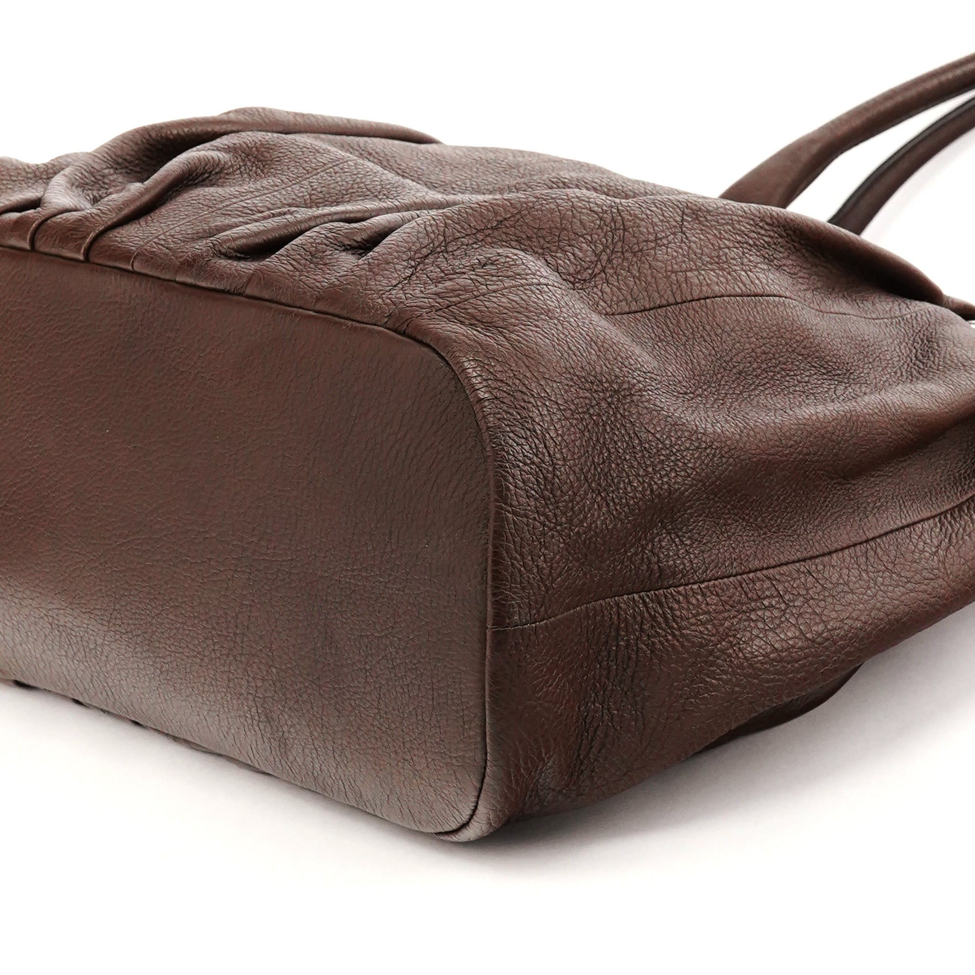 Céline Dark Brown Leather Pillow Tote Bag