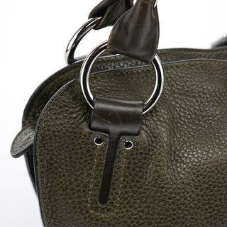 Celine Dark Green Leather Bittersweet Shoulder Bag