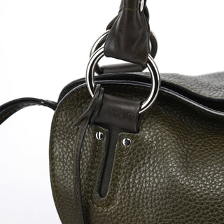 Celine Dark Green Leather Bittersweet Shoulder Bag