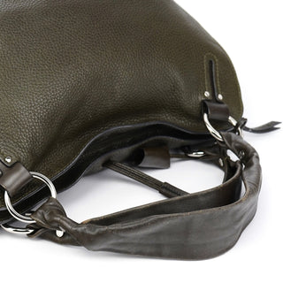 Celine Dark Green Leather Bittersweet Shoulder Bag