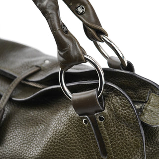 Celine Dark Green Leather Bittersweet Shoulder Bag