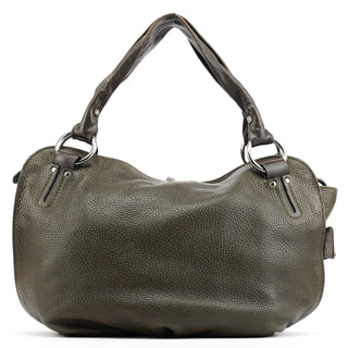 Celine Dark Green Leather Bittersweet Shoulder Bag