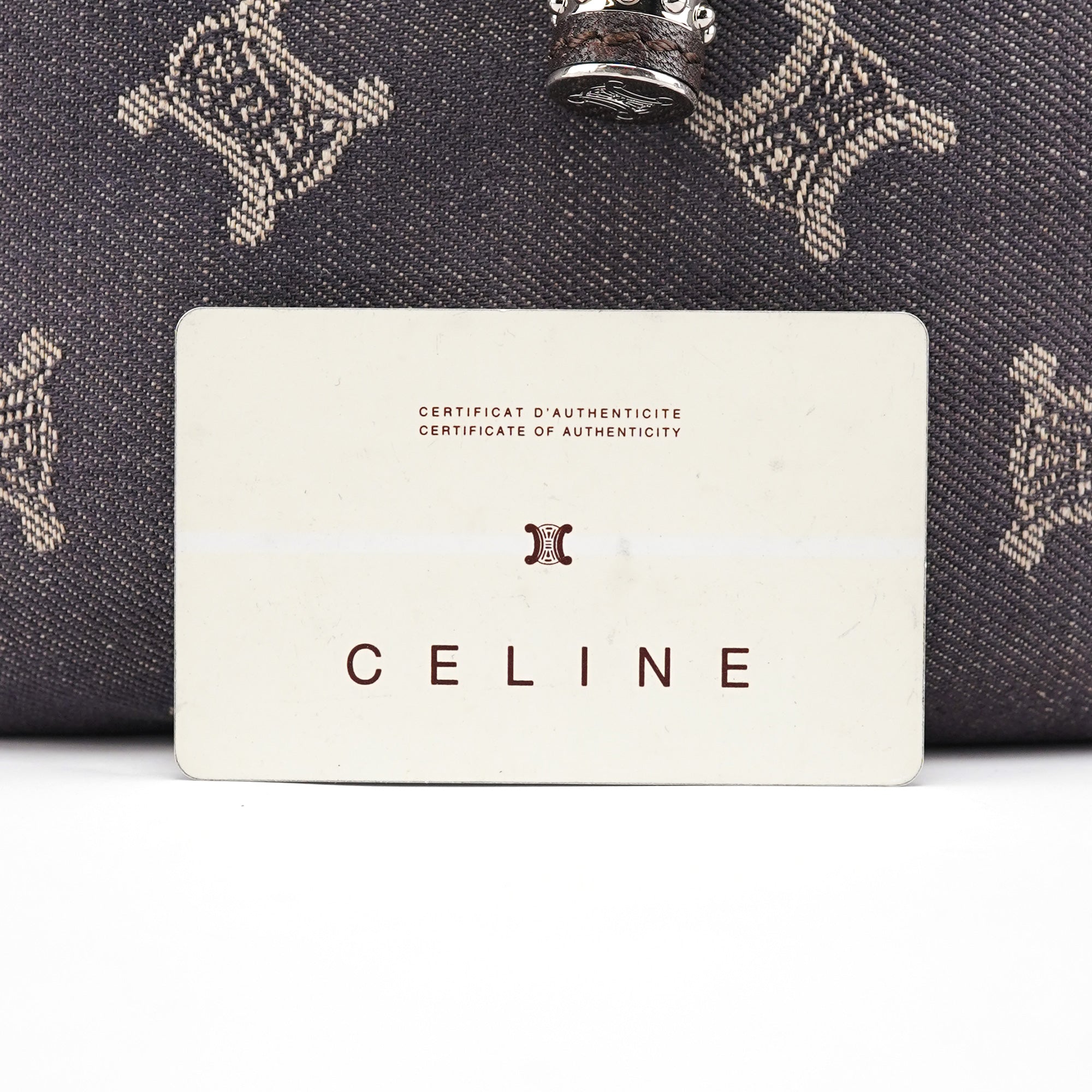 Celine Bittersweet Schultertasche aus Monogramm-Denim