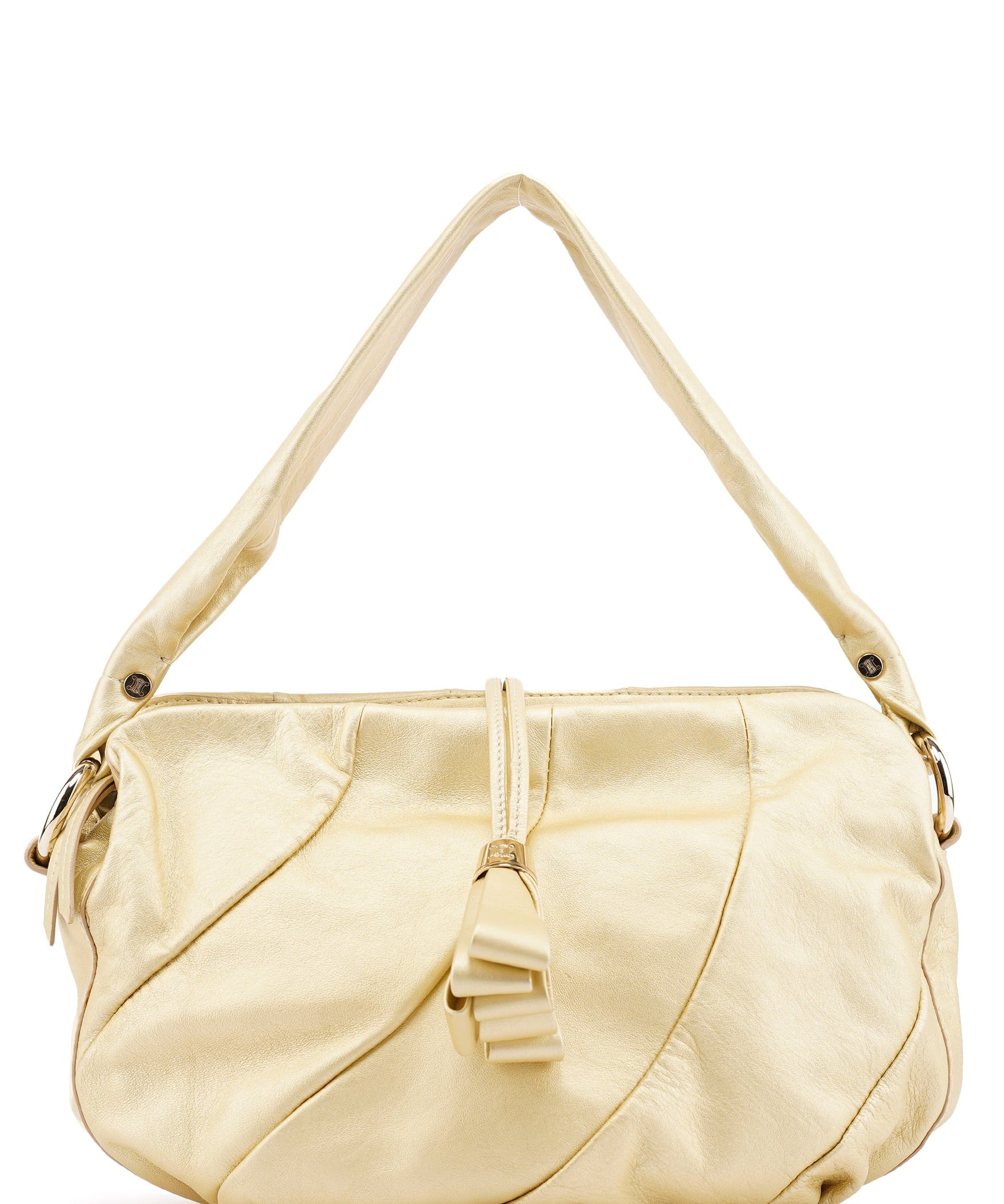 Celine Gold Leather Bittersweet Shoulder Bag