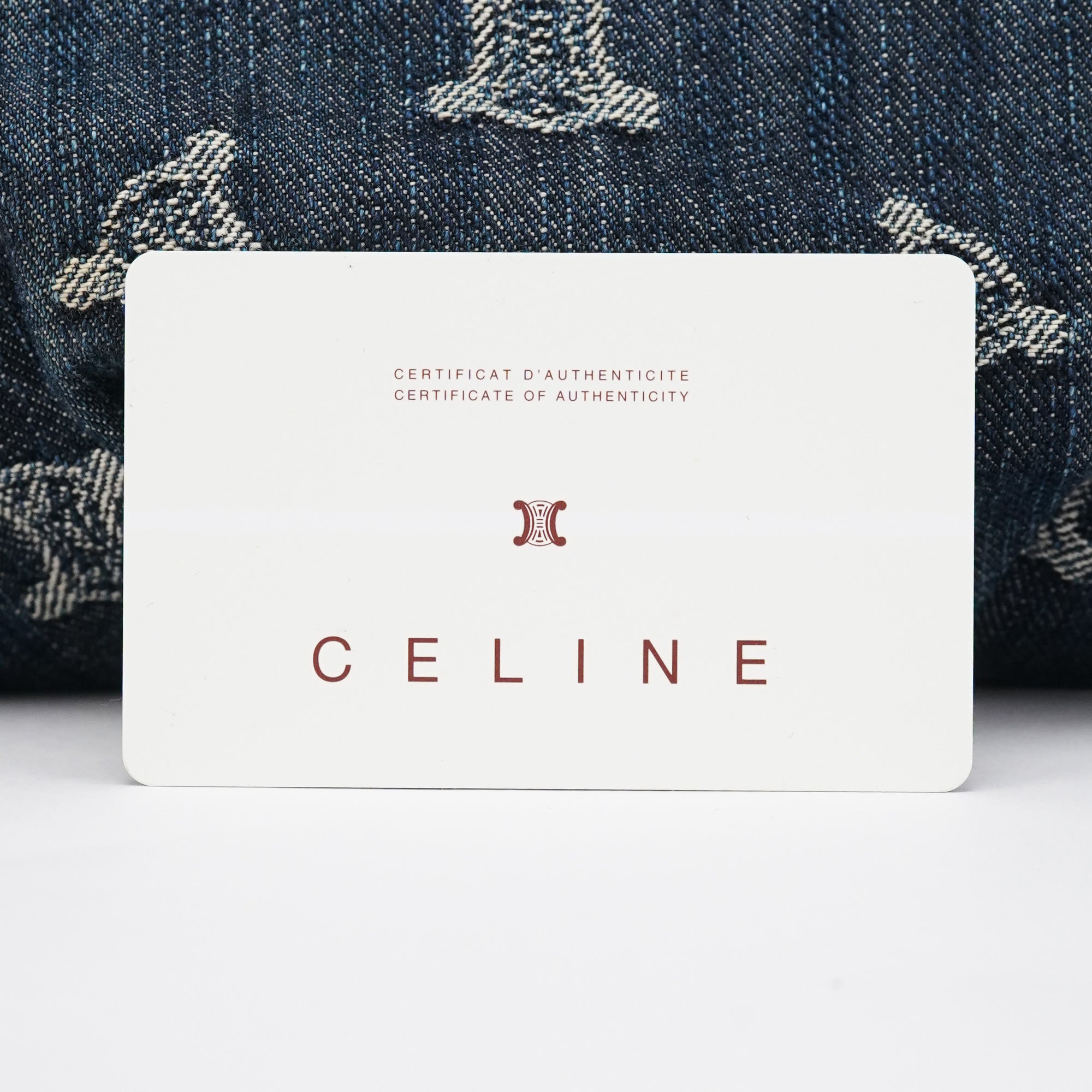 Celine Sac deux portés Pillow en denim monogramme dégradé