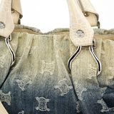 Celine Sac deux portés Pillow en denim monogramme dégradé