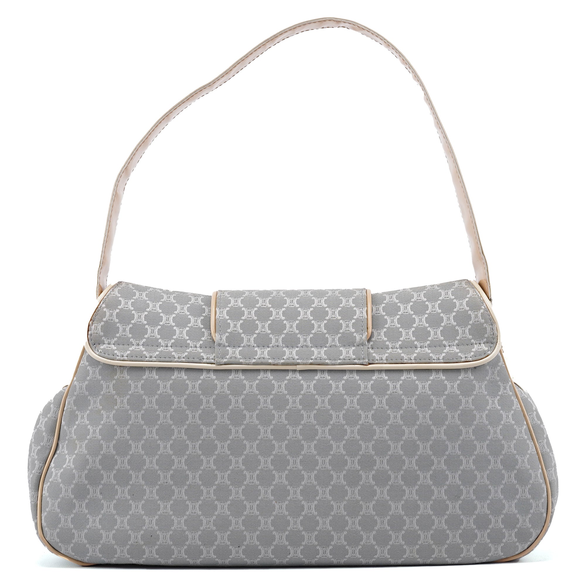 Celine Grey CC Triomphe Shoulder Bag