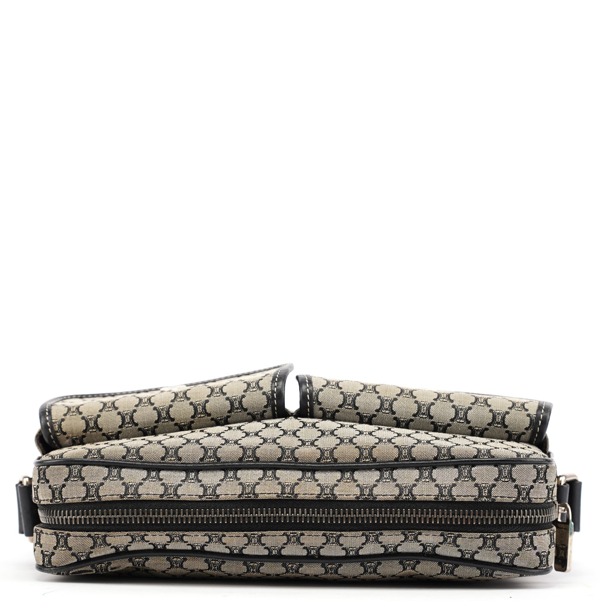 Celine Sac bandoulière Macadam en toile grise