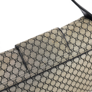 Celine Grey Macadam Monogram Shoulder Bag