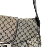 Celine Grey Macadam Monogram Shoulder Bag
