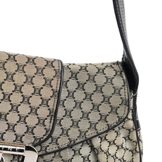 Celine Grey Macadam Monogram Shoulder Bag
