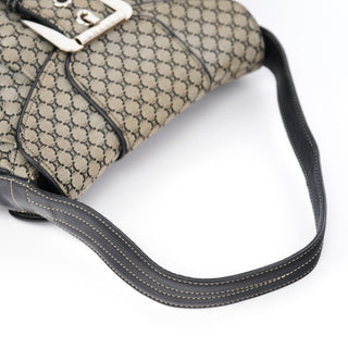 Celine Grey Macadam Monogram Shoulder Bag