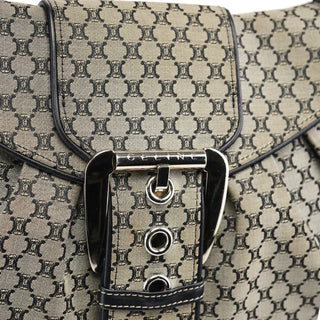 Celine Grey Macadam Monogram Shoulder Bag