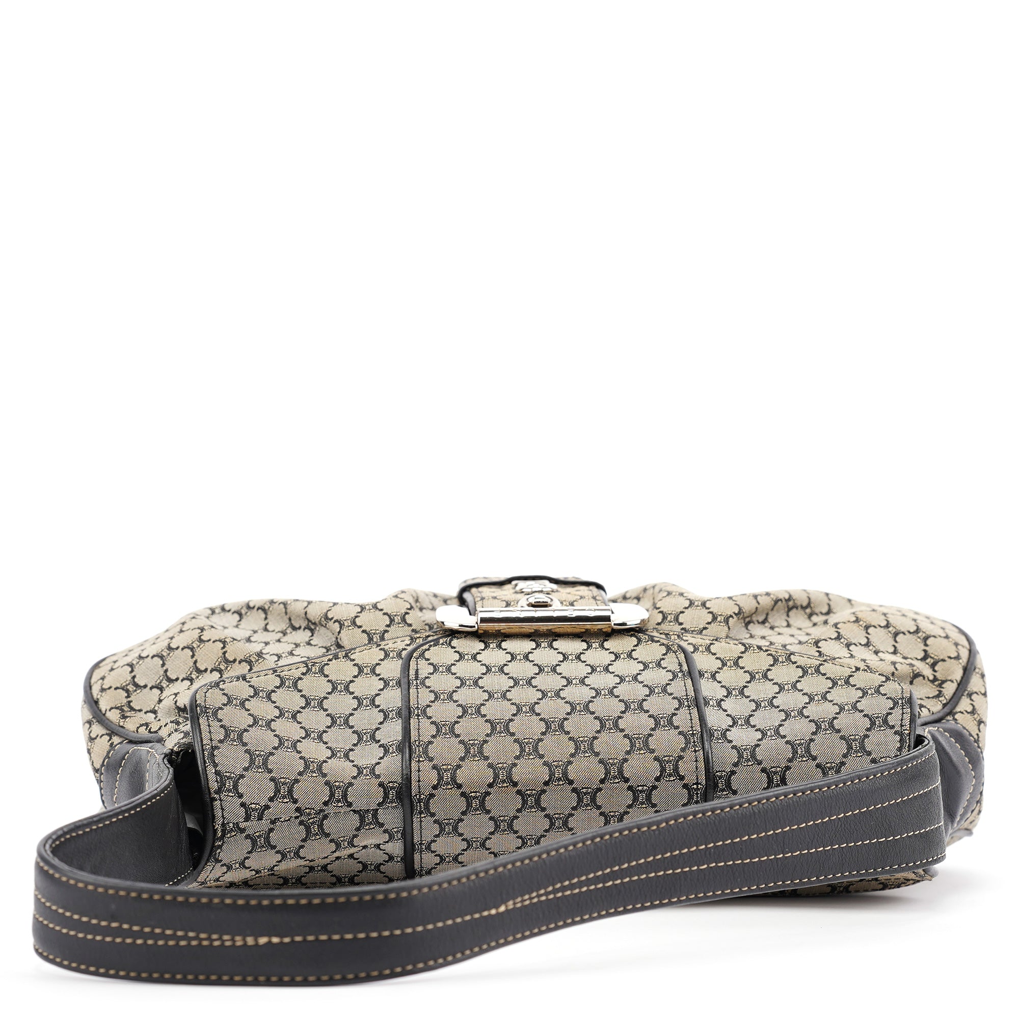 Celine Grey Macadam Monogram Shoulder Bag