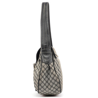 Celine Grey Macadam Monogram Shoulder Bag
