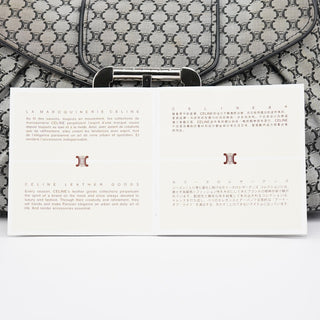 Celine Grey Macadam Monogram Shoulder Bag