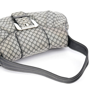 Celine Grey Macadam Monogram Shoulder Bag