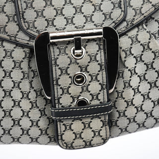 Celine Grey Macadam Monogram Shoulder Bag