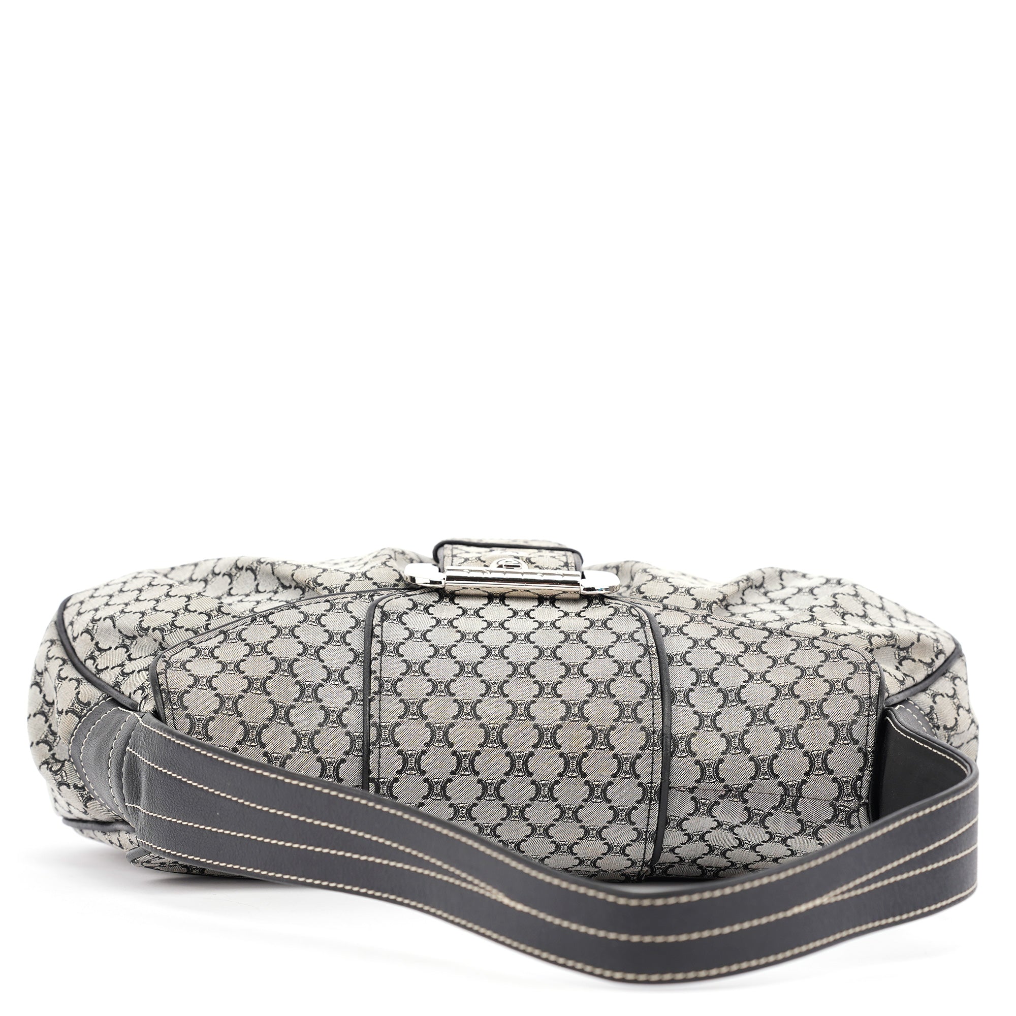Celine Grey Macadam Monogram Shoulder Bag
