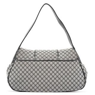 Celine Grey Macadam Monogram Shoulder Bag