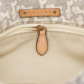 Celine Grey Monogram Leather Shoulder Bag