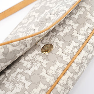 Celine Grey Monogram Leather Shoulder Bag