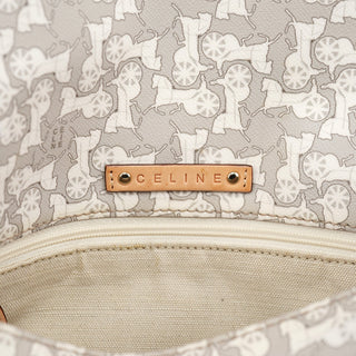 Celine Grey Monogram Leather Shoulder Bag