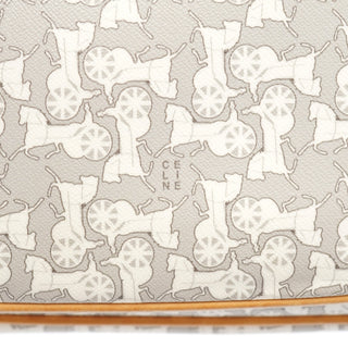 Celine Grey Monogram Leather Shoulder Bag