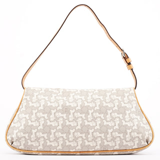 Celine Grey Monogram Leather Shoulder Bag