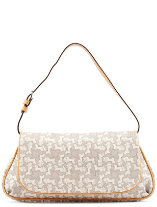 Celine Grey Monogram Leather Shoulder Bag