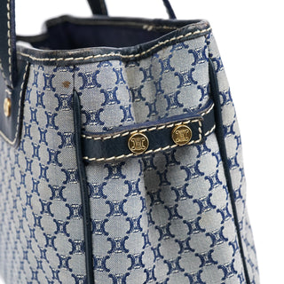 Celine Grey Monogram Leather Tote Bag